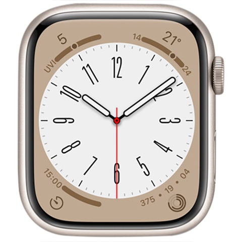 Watch Series 8 (GPS) NO STRAP, Starlight Aluminium, 45mm, C Watch Series 8 (GPS) NO STRAP, Starlight Aluminium, 45mm, C